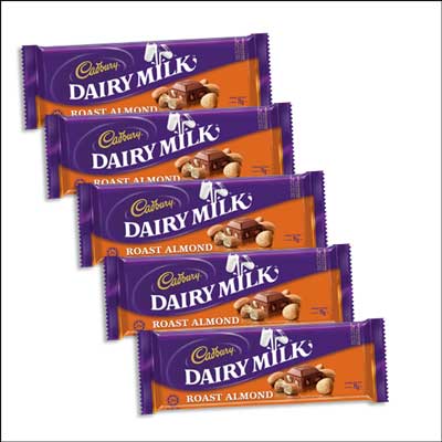 "Cadbury Dairy Milk Roast Almond  -5 bars - Click here to View more details about this Product